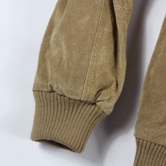 Vtg Deerskin Trading Post Leather Bomber Jacket - Picture 2 of 8